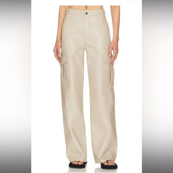 AGOLDE Recycled Leather Minka Cargo in Toast Size 30 NWT - Picture 9 of 11